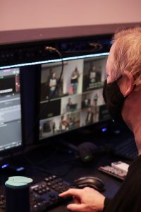 Tech volunteer working at a computer